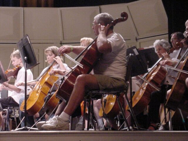 Another view of the Cello Section
